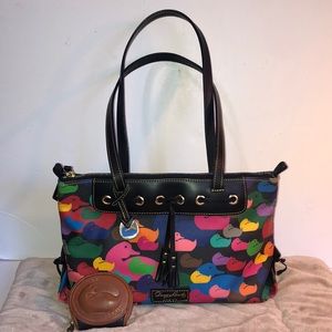 VTG🦆Dooney & Bourke *SET* Wonder Duck bag & coin purse